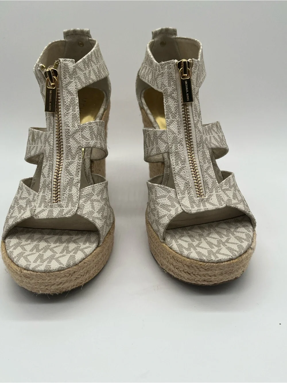 Michael Kors Damita Logo Espadrille Wedge Sandals. Excellent condition.  8 1/2 M